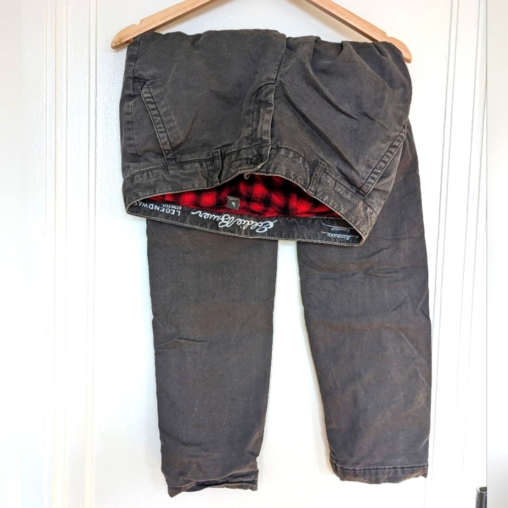 Eddie Bauer boyfriend fit flannel-lined pants